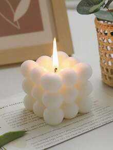 1 buah Lilin Aromaterapi Kubus Lilin Kedelai Bulat Kreatif, Suvenir Pernikahan Mewah, Dekorasi Kreatif Buatan Tangan, Lilin Beraroma Berbentuk Atmosfer, Dekorasi Tempat Lilin Rumah - Multi-aroma - View 1