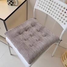 1pc Ultra Soft Velvet Chair Pad - Thick Warm Comfortable Suitable For Office, Dorm And Living Room - Easy To Clean Polyester Blend - Multicolored - View 16