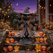 5 buah Patung Orang-orangan Sawah Cetak 3D - Dekorasi Meja Halloween Gotik untuk Rumah dan Kantor, Figur Resin Menyeramkan untuk Pajangan Rak dan Meja - Lukisan lipat - View 1