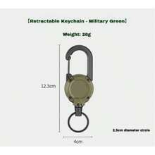 1pc Multifunctional Retractable Carabiner Keychain Heavy Duty Wear Resistant Anti-Lost Tool Clip Portable Outdoor Travel Fishing Camping Climbing Key Accessory - Multicolor - View 9