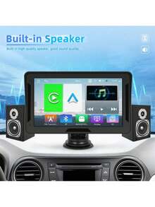 Protable Wireless Carplay Screen For Car, 7 Inch Carplay & Andrid Auto Touch Screen Radio For Car, Car Audio Receiver,Voice Control/Bluetooth/FM/AUX/TF Card/Mirror Link - A - View 7