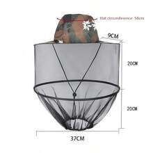 1pc Anti-Mosquito Sun Hat, Wide Brim Fishing Hat With Face And Neck Protection Mesh, Insect-Proof, Breathable Hunting Hat For Hiking, Camping, Gardening - Multicolor - View 9