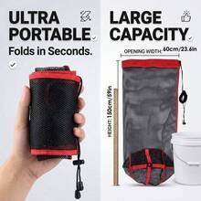 XHOUT Foldable Fish Keeper Mesh Drawstring Bag 60*150cm, Quick Dry Live Fish Storage Net, Fishing Tackle, Fishing Accessories, Fishing Gear, Fishing Equipment For Stream Bank Lure Fishing - Multicolor - View 10