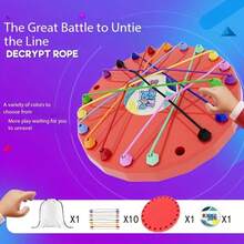 Kids Untie Rope Challenge Desktop Game, Brain Logic Puzzle Toy, Parent-Child Interactive Educational Board Game, Phone-Free Battle Game - Multicolor - View 3