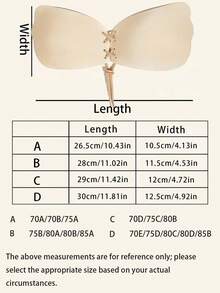 Self-Adhesive Invisible Bras With Strapless Wing Design Drawstring Reusable Push Up Sticky Bra Breathable Backless Boob Tape Non-Slip Nipple Cover Suitable For Dresses Evening Gowns Wedding Dresses Plus Size Women's Lingerie Accessories - Multicolor - View 9