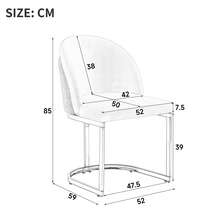 Dining Chair Grey Chenille - Set Of 4, Modern Style - 灰色 - 查看 7