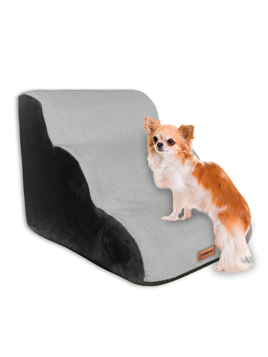 Redlemon 40 Cm Memory Foam Dog Stairs With Non-Slip Base - Grey - View 1