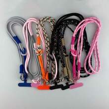 1pc Color Lanyard Crossbody Shoulder StrapsKeychain Key Ring Adjustable BraidedRope With Gasket Mobile Phone Fori - Multicolor - View 2