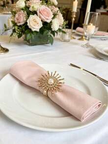 1-12pcs High-End Alloy Rhinestone Firework Napkin Rings, Suitable For Room Decoration, Table Decor, Home Decor, Party, Birthday, Wedding And Dinner - Multicolor - View 6