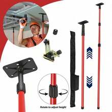 5/8" Bracket & 1/4" Adaptor Nut Telescopic Level Support Rod, 115–300cm Length Adjustable Extendable Pole – Heavy Duty Extension Bar For Laser Level Mounting, Surveying And Construction Site Use - A - View 6