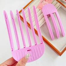 2pcs Fluffy Root Curling Iron And Bangs Clip Set, Women's Fashion Voluminous Styling Hair Accessories - Multicolor - View 6