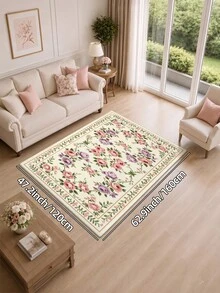 DAJIANG 1pc Floral Shaped Vintage Rug, Kitchen Rug, Hallway Rug, Suitable For Bathroom, Kitchen, Outdoor, Indoor, Hallway, Bedroom, Living Room, Bedside Mat, Machine Washable Easy To Clean, Non-Slip Entryway Mat, Bedroom Bathroom Decorative Rug - Multicolor - View 20