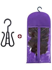 Wig Storage Bag, Portable Wig Storage Bag With Plastic Hook, Dust-Proof And Moisture-Proof, Wig Hook, Convenient For Storage And Travel - View 13