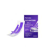 Feimuko Fitas blanqueadoras para dientes morados que iluminan los dientes, eliminan placa y manchas amarillas, eliminan manchas de café y té, alivian el mal olor bucal y limpian con higiene bucal duradera. - Banda - Ver 2