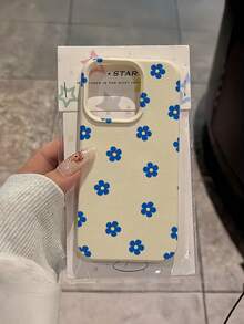 1 buah Casing Ponsel Motif Bunga Biru Layar Penuh Kreatif dan Modis, Anti Jatuh, Anti Gores, Anti Sidik Jari, Tekstur Kulit TPU Lembut, Pelindung Kompatibel dengan Apple 11/12/13/14/14plus/15/15plus/16/16plus/7/8plus/17/17pro dan Model Lainnya - MultiWarna - View 4