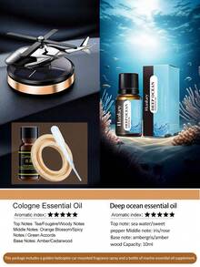 Cool Solar Powered Helicopter Aromatherapy Set, Creative Car Air Freshener - 2-In-1 Essential Car Accessory Decor Gift. Solar Powered Automatic Rotating Car Fragrance Ornament With Automatic Rotating Blades And Car Deodorizing Function, 5 Colors Available. Set Includes Essential Oil, Wooden Aromatherapy Chip And Dropper. Suitable For Men And Women, All Car Models, Perfect Gift For Car Enthusiasts - A - View 15