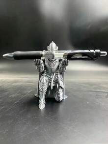 (塑膠)創意跪姿騎士/筆筒與筆 3D 列印/中世紀盔甲戰士桌面收納 - 時尚獨特辦公桌裝飾 - 擺飾 - 查看 7