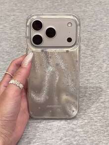 Premium Glitter Silver White Star Design Phone Case Compatible With Iphone 17 Pro Max, 17 New, 16 Pro, 14, 16 Full Coverage Anti-Drop Protective Cover, Unique & Stylish For Women - Silver - View 6