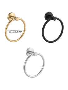 Towel Ring Storage Rack Bathroom Accessories Wall-Mounted Drill Screw Installation Sturdy And Durable Suitable For Above Sink And Kitchen - Multicolor - View 9