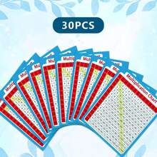 30pcs Multiplication Table Stickers, 3x3.5 Inches - Essential Math Learning Aid For Students And Families, Easy-To-Use School And Office Supplies Cards - Multicolor - View 14