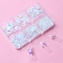 10000pcs Multicolor Resin Flat Back Rhinestones, DIY Nail Art Charms & Craft Embellishments For Clothing, Bags, Jewelry And Handmade Decorations - A - View 11