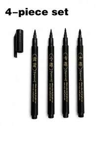 1/4pcs Calligraphy Pen Set, For Handwriting - Fine & Sharp, Replaceable Black Ink, Flexible Oval Barrel, Lightweight Plastic Material, Art Painting, Professional Art Use - A - View 11
