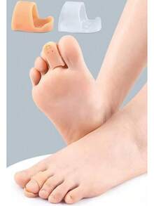Foot Protection Toe Caps, Little Toe Protector, Practical Design, Made Of High-Quality Soft Silicone Material, Suitable For All Seasons, Unisex, Suitable For Work Protection, Anti-Friction, Anti-Slip, Comfortable To Wear With Shoes And Socks, Daily Essential. (2pcs/Pack) - A-Skin Color - View 7