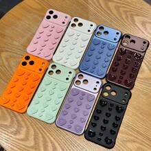 1pc Pink Frameless Phone Case With Heart-Shaped Strong Silicone Suction Cup, Compatible With 17/17 Pro/17 Pro Max/16/16 Pro/16 Pro Max/15/15 Pro/15 Pro Max/14/14 Pro/14 Pro Max/13/13 Pro/13 Pro Max, Soft Touch Silicone Suction Cup Phone Shell - Pink - View 6