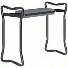 2 In 1 Garden Kneeler Seat Kneeling Pad Support Bench Foldable Knee Protector, Grey - A - View 1