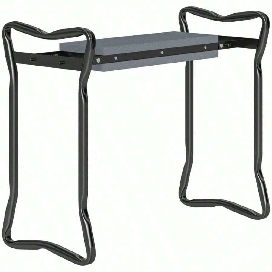 2 In 1 Garden Kneeler Seat Kneeling Pad Support Bench Foldable Knee Protector, Grey - A - View 1