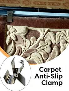 4pcs Stainless Steel Car Wash Mat Hanging Clips, Suitable For Hanging Rugs, Carpets, Mats - A - View 2