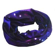 Seamless Bandana Rave Face Mask Women Men For Dust Wind Sun Protection - Starry Sky Deep Purple - View 5