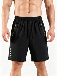 Men's Athletic Running Shorts - Quick Dry, 7 Inch | Sports Black - Black - View 10