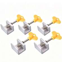 1pc/5pcs Adjustable Sliding Window Lock, Aluminum Alloy Material, With Key, Window Position Limiter, Suitable For Horizontal Sliding Doors And Windows - Multicolor - View 15