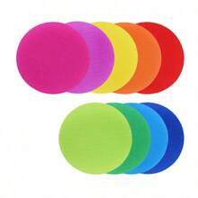 4 Inch Carpet Spot Markers, Fixed Multi-Color Round Dots For Classroom Seating, Suitable For Games And Teachers (6 Colors), Back To School - A - View 10