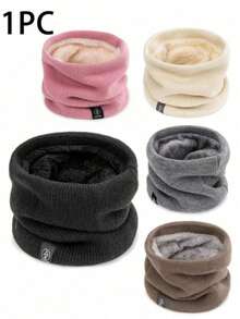 1pc Fashionable Warm Neck Warmer, Autumn/Winter Knitted Neck Scarf, Windproof And Warm - 1pcs - View 1