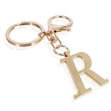 Gold-Plated Letter Keychain, A-Z Letter Key Ring With Heart, Personalized Metal Keychain Designed For Women, Perfect Accessory - Multicolor - View 18
