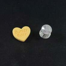 Car Modification Accessory Butter Bear Yellow Heart One-Touch Start Button Cover, Cute Girl Style Car Interior Ignition Switch Protector Sticker, Universal Car Interior Modification Part - Butter Heart Start Button - View 7