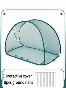 Pop-Up Plant Protection Cover Set, 1pc Plant Protection Cover With 8 Ground Stakes, Bird And Insect Proof Net, Suitable For Vegetables, Fruits, Flowers, Outdoor Garden Protection Supplies - Multicolor - View 5