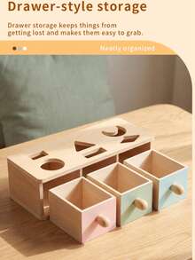 1 Set Kotak Sortir Warna dan Bentuk untuk Anak, Mainan Edukasi Pembelajaran Dini, Mainan Pengenalan Warna dan Bentuk Montessori untuk Pengembangan Koordinasi Mata dan Tangan, Hadiah untuk Anak-Anak - MultiWarna - View 6