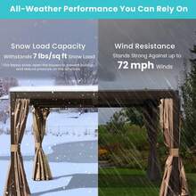 10x10 FT Outdoor Louvered Pergola With Adjustable Louvers-Brown - Brown (10x10FT) - View 10