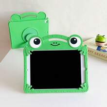 Lolla 1pc Cute Frog Silicone Protective Case Compatible With Ipad 7/8/9 Tablet Shell 2022 Apple Air 5/4/3 9th Gen 10.2 Pro 11 Full Coverage 2025 New Air 6/A7/8/9/11/() Pad SE 11 Inch/ Matepad SE 11 Inch - Green - View 5