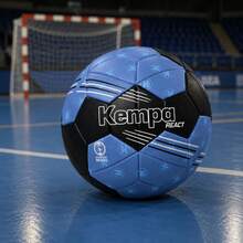 Bola Handebol Kempa React H2 Oficial Treino Jogo - Azul/Preto - Visão 6