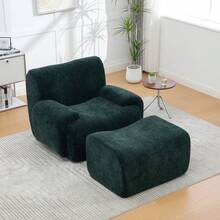 Chaise Lounges - 綠色 + 雪尼爾 + 1 個座位 - 查看 3