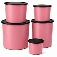 Conjunto de  5 Mantimentos Para Cozinha de Alta Qualidade - Rosa chiclete - Visão 2