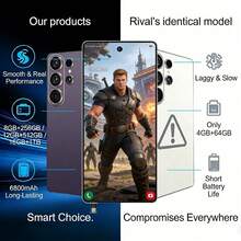 Family Suitable Premium S26 ULTRA 5G Mobile Phone, Oversized 16GB+1TB Storage Space, Long Lasting 8000mAh Battery Adapted For Every Member Of The Household - Black - View 3