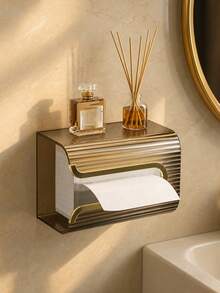 1pc Tissue Box, Wet Wipes Storage Box, Wall-Mounted Facial Tissue Holder, Paper Storage Box, Suitable For Living Room, Kitchen, Bathroom And Toilet, Daily Use And Gift Giving, Creative Women's Gift, Room Decoration, Suitable For Friends, Mother And Father - Multicolor - View 4