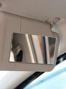 1pc Car Sun Visor Makeup Mirror, Car Rearview Mirror, Ultra-Thin Elastic Strap High Definition Makeup Mirror, Women's Car Accessories, Car Parts (This Product Does Not Include Light) - Sun Visor Mirror - View 1
