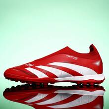 New Football Shoes Recommended For Match And Training, Low-Top, Studded, Durable, Anti-Slip, Grip, Adult Unisex - Red - View 2