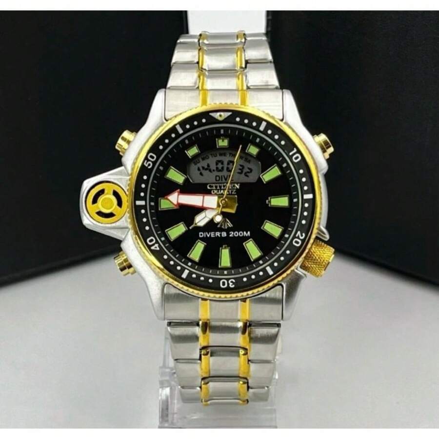 Relógio Aqualand pulseira de Aço (Envio Imediato) - Preto - Visão 1